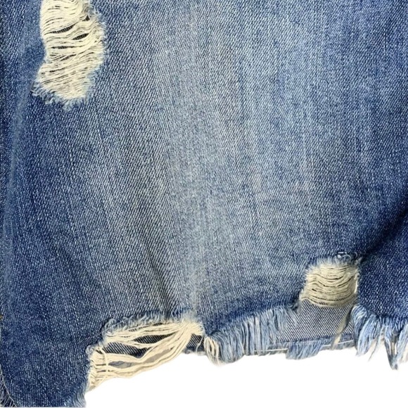 Rewash Brand Women's Skirt Destroyed Distressed Denim Jean Boho Frayed Size 29 - Picture 6 of 10